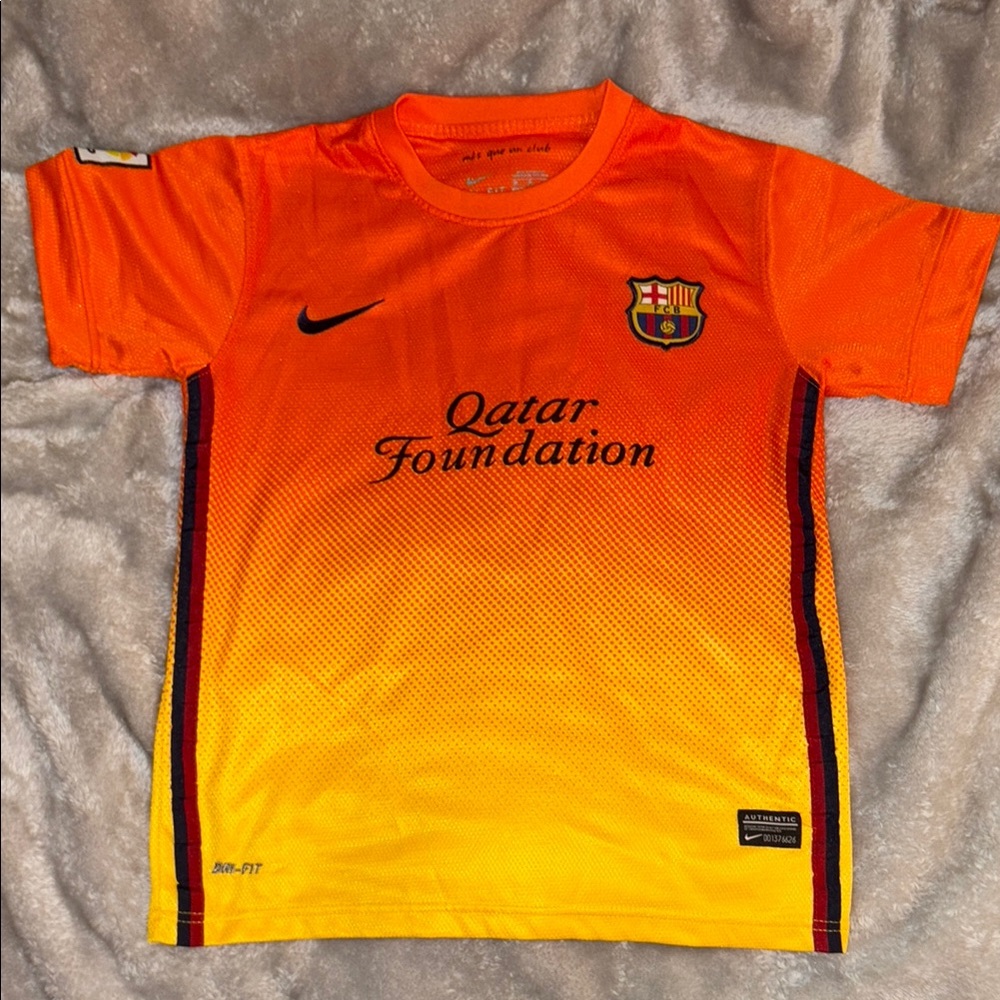 Nike Orange MESSI Soccer Jersey Gradient Design